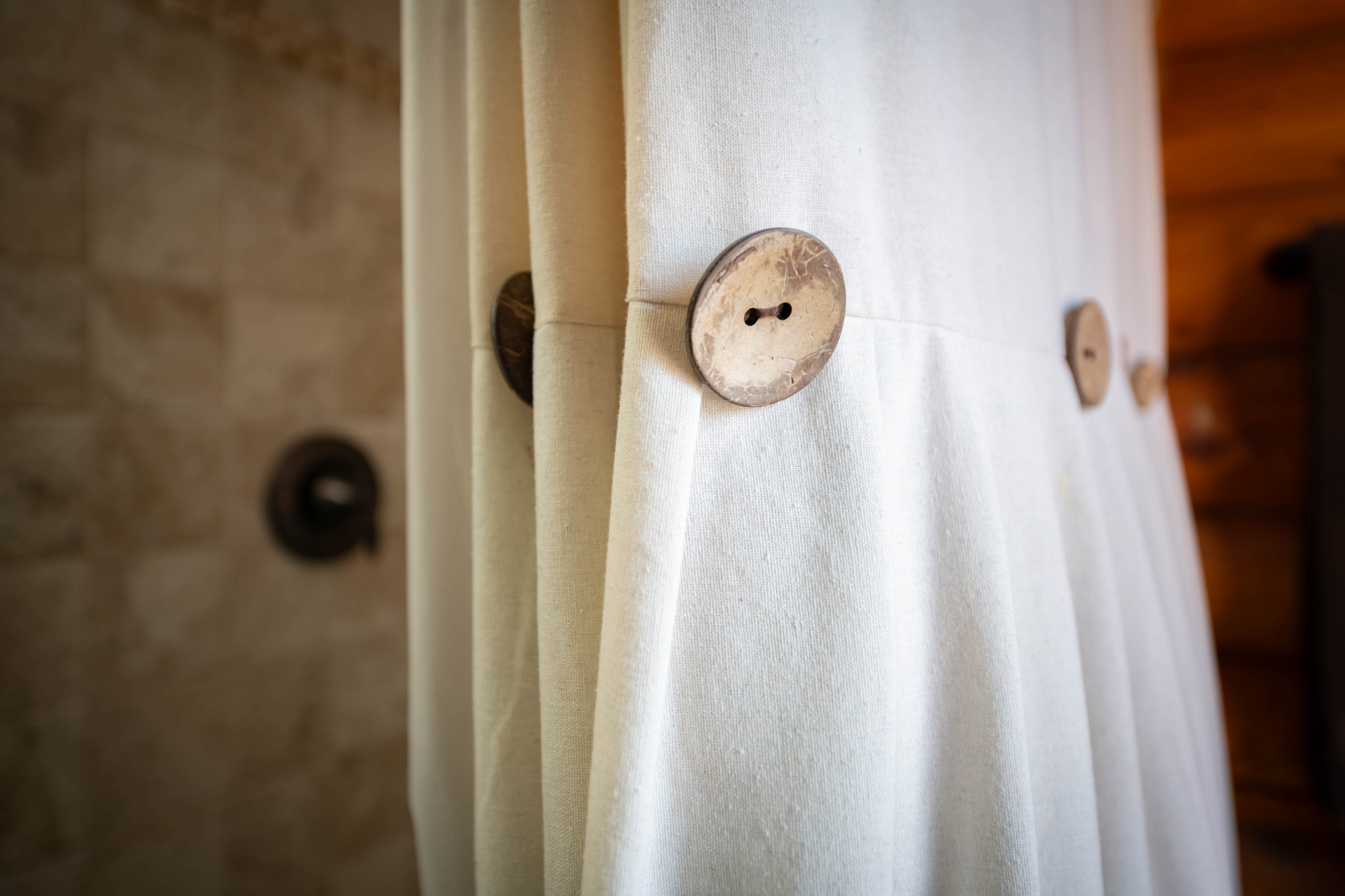 Window curtain detail — Kanab vacation rental interior photography