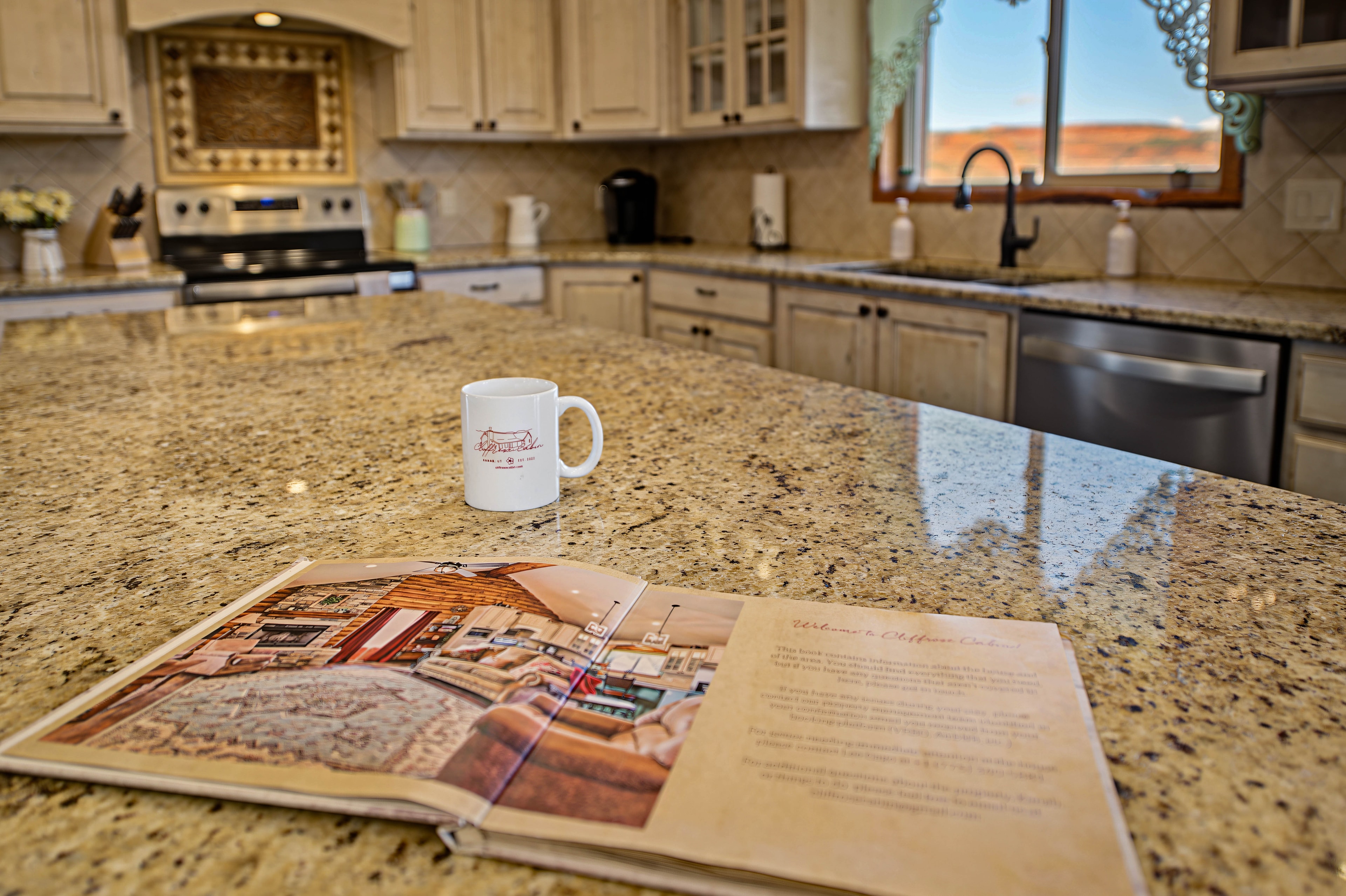 Kitchen counter detail — Kanab vacation rental interior photography
